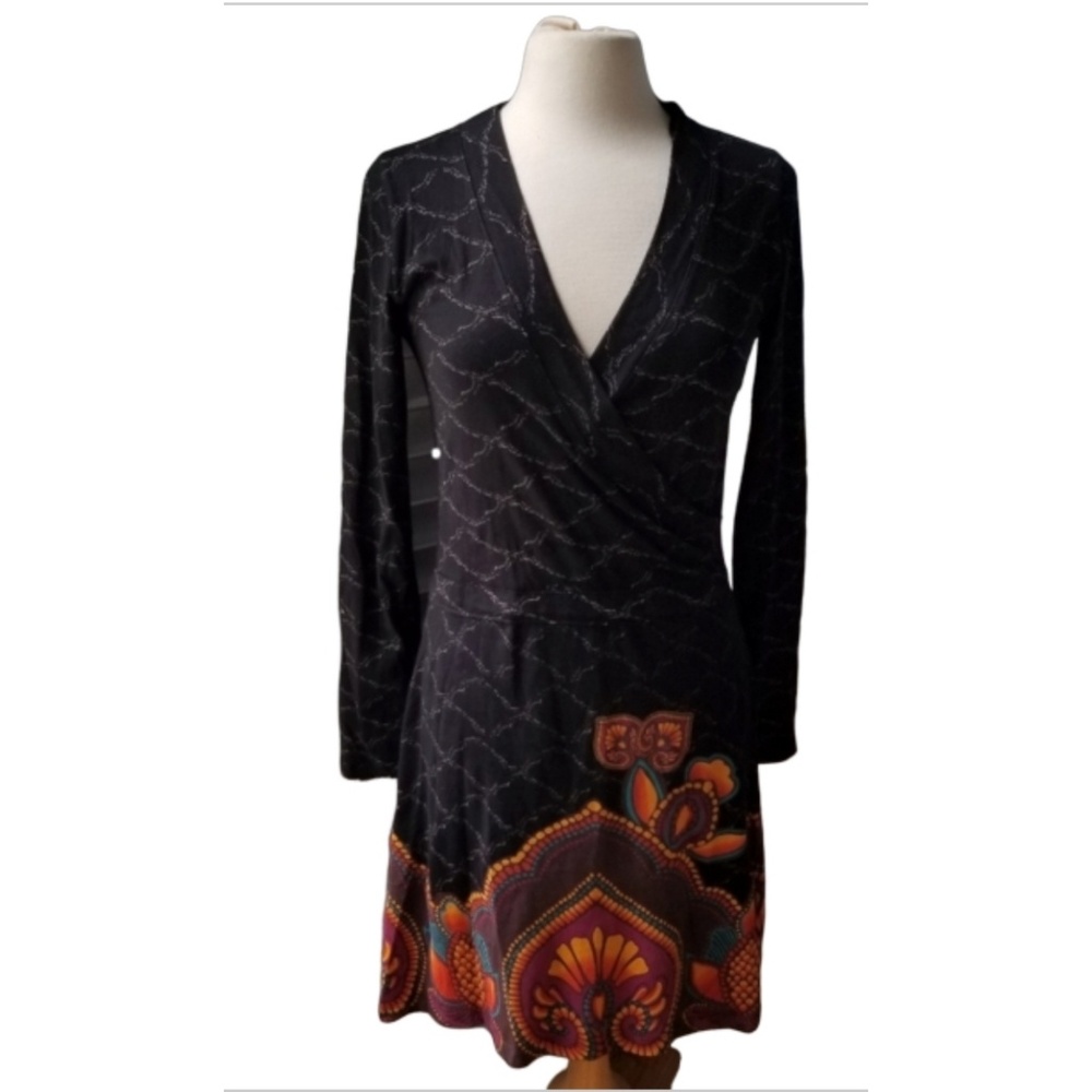DESIGAUL FAUX WRAP DRESS Career Office - Picture 1 of 4